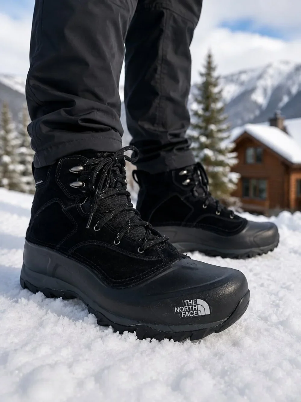 The North Face Snowfuse Insulated Winter Boots Waterproof Black Men 11